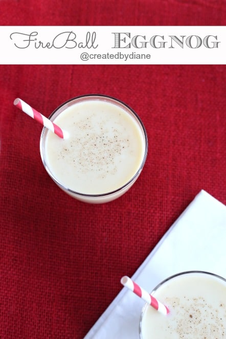 Fireball eggnog drink @createdbydiane