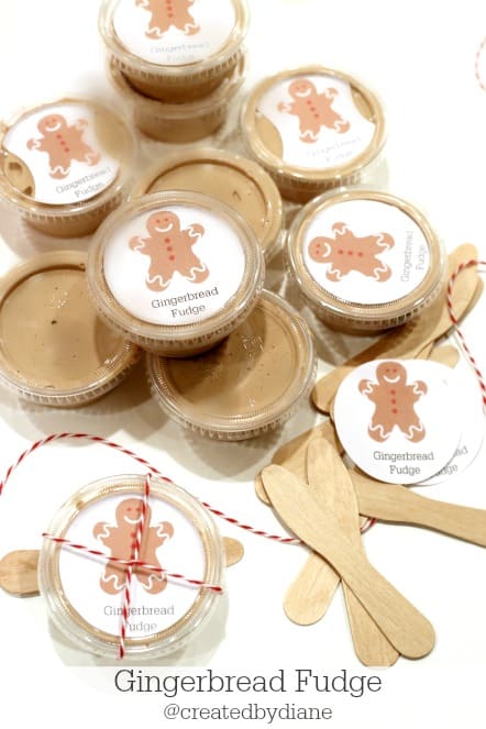 gingerbread fudge and printable