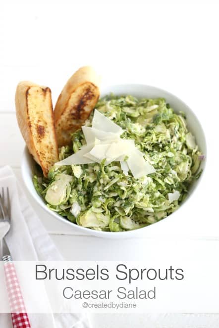 brussles sprouts caesar salad recipe createdbydiane.com