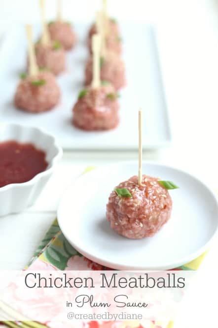 Chicken Meatballs in Plum Sauce