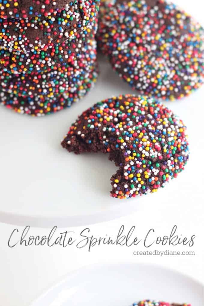 chocolate sprinkle cookies createdbydiane.com