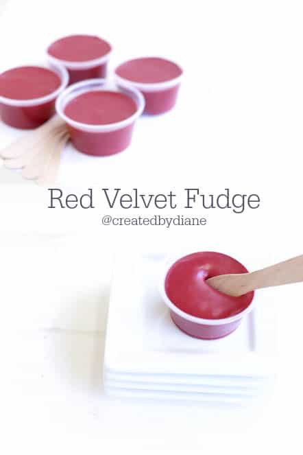 Delicious Red Velvet Fudge @createdbydianeedited