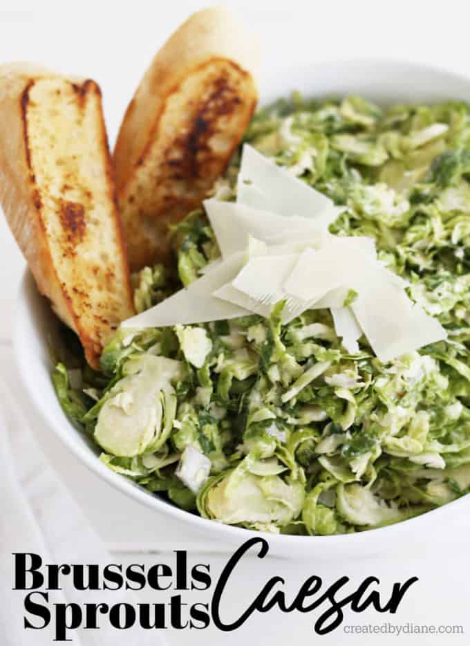 brussles sprouts caesar salad recipe createdbydiane.com