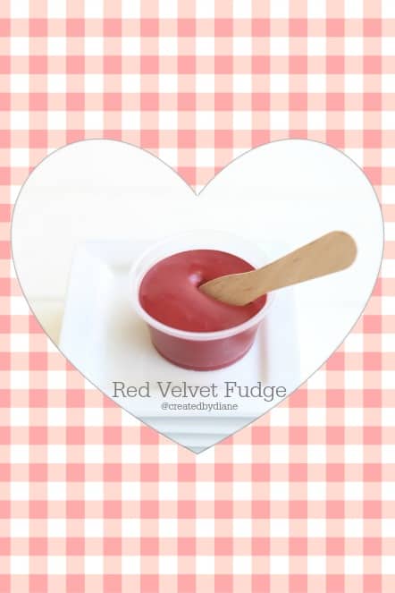 gingham red velvet fudge