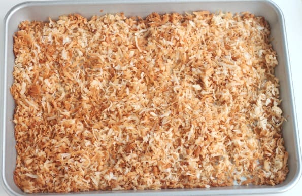 toasted coconut from the oven