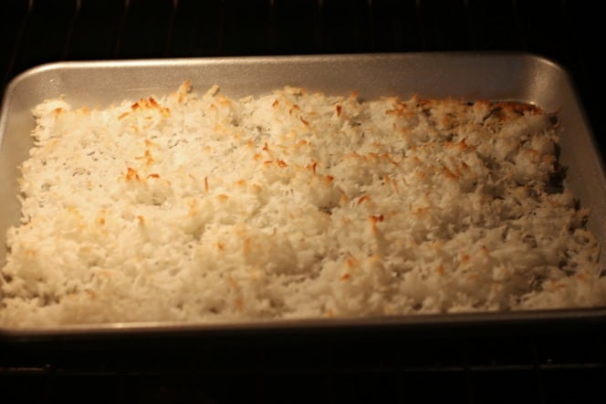 toasting coconut in the oven