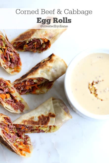 Corned Beef and Cabbage Egg Rolls from @createdbydiane