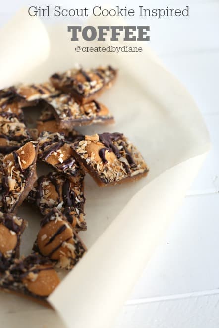 Girl Scout Cookie Inspired Toffee from @createdbydiane