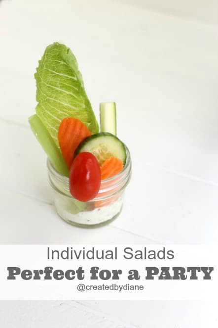 Individual Salads perfect for a PARTY @createdbydiane