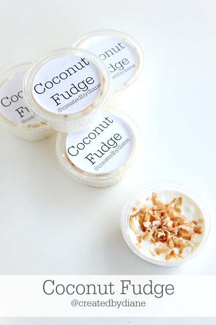 Coconut Fudge with toasted coconut on top from @createdbydiane