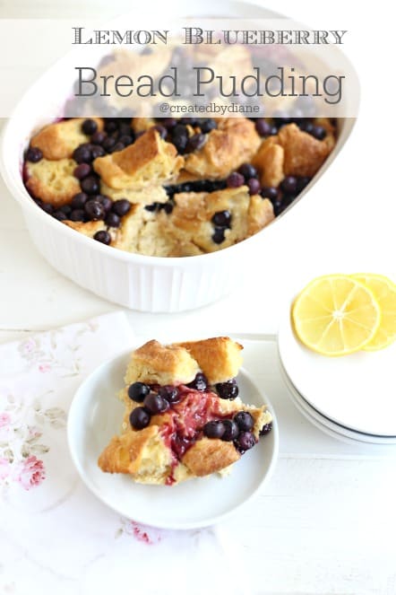 Lemon Blueberry Bread Pudding