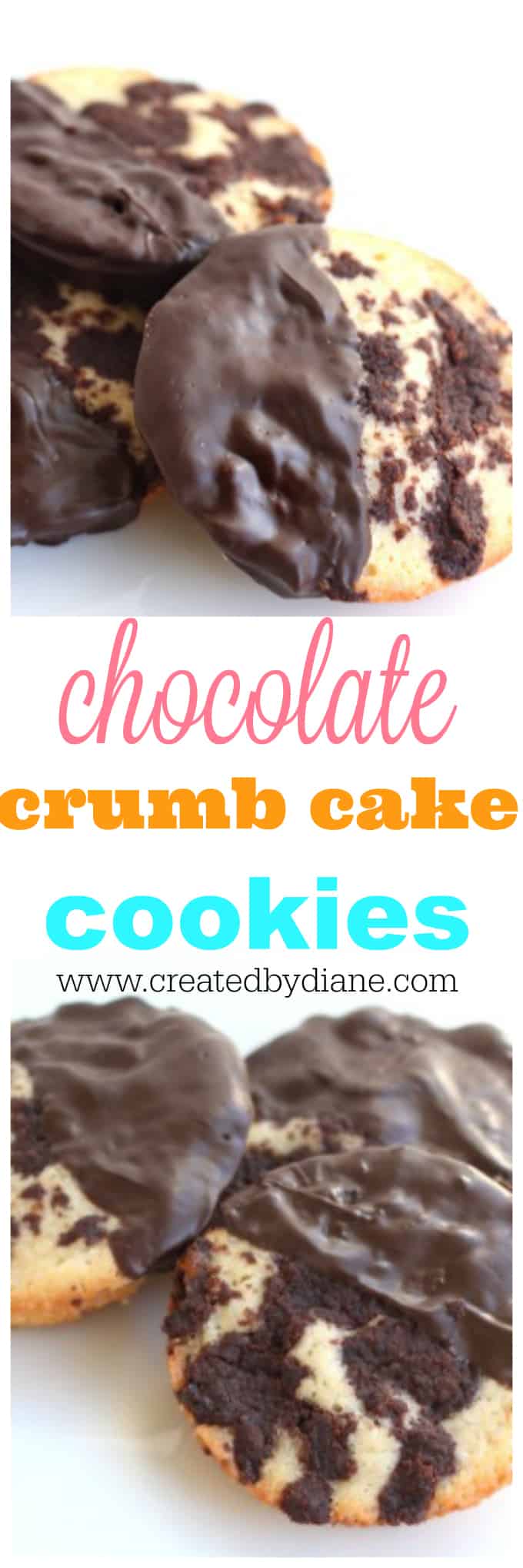 chocolate crumb cake cookies www.createdbydiane.com