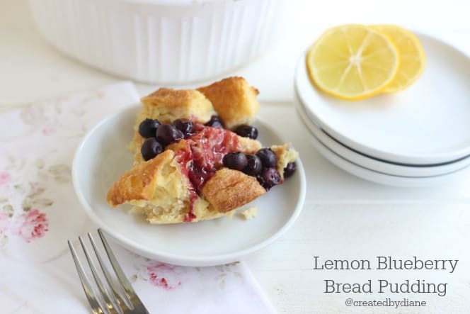 lemon blueberry bread pudding from @createdbydiane