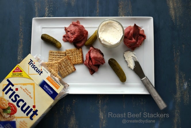 Triscuit Roast Beef Stackers from @createdbydiane