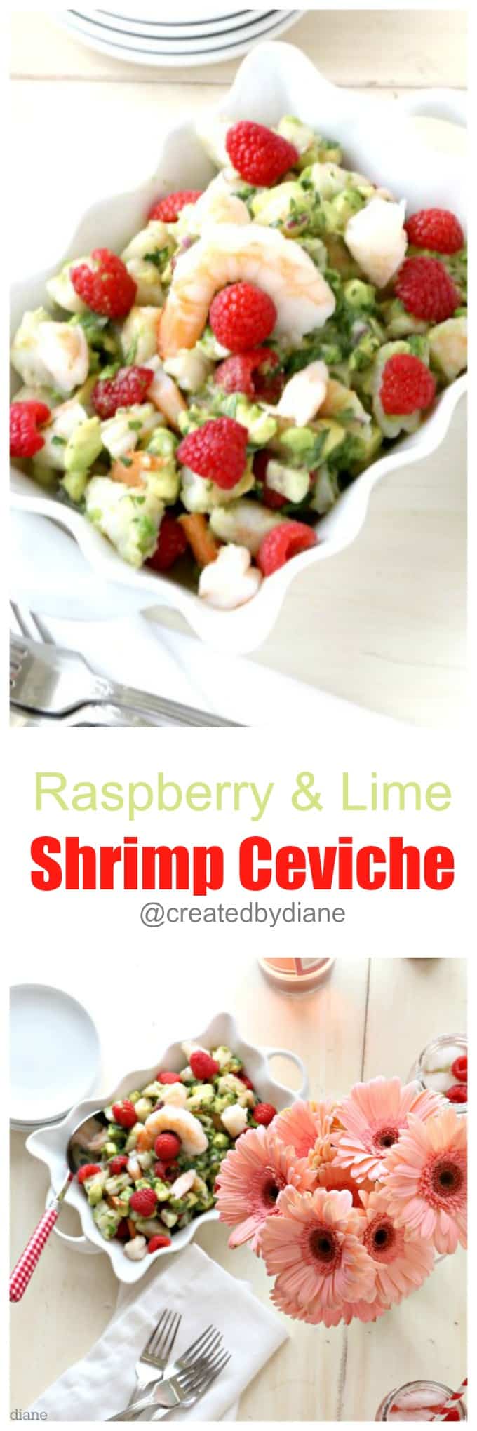 raspberry and lime shrimp ceviche @createdbydiane