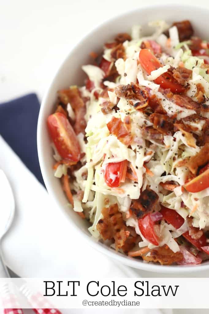 BLT Cole Slaw Recipe @createdbydiane