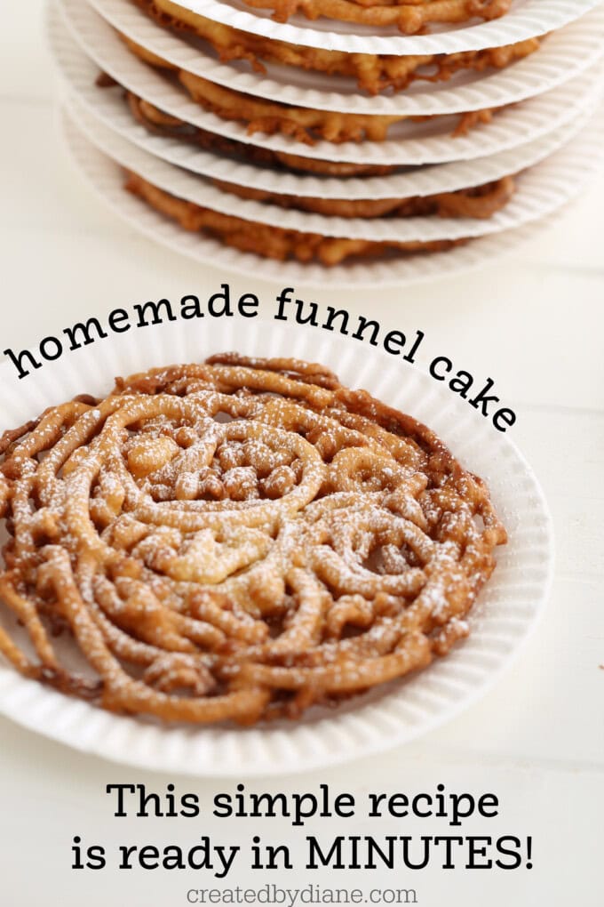 FUNNEL CAKE RECIPE no travel, no county fair, easy homemade recipes ready in minutes createdbydiane