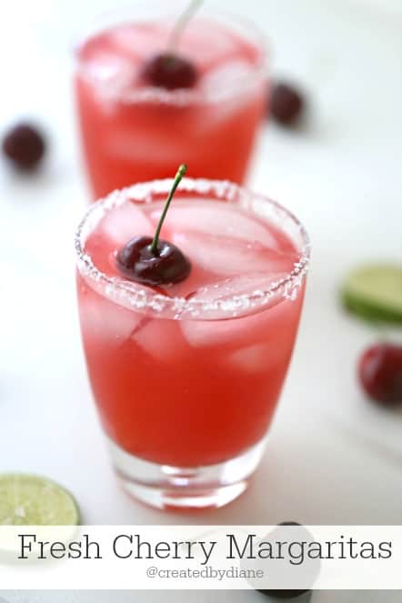 Fresh Cherry Margaritas @createdbydiane