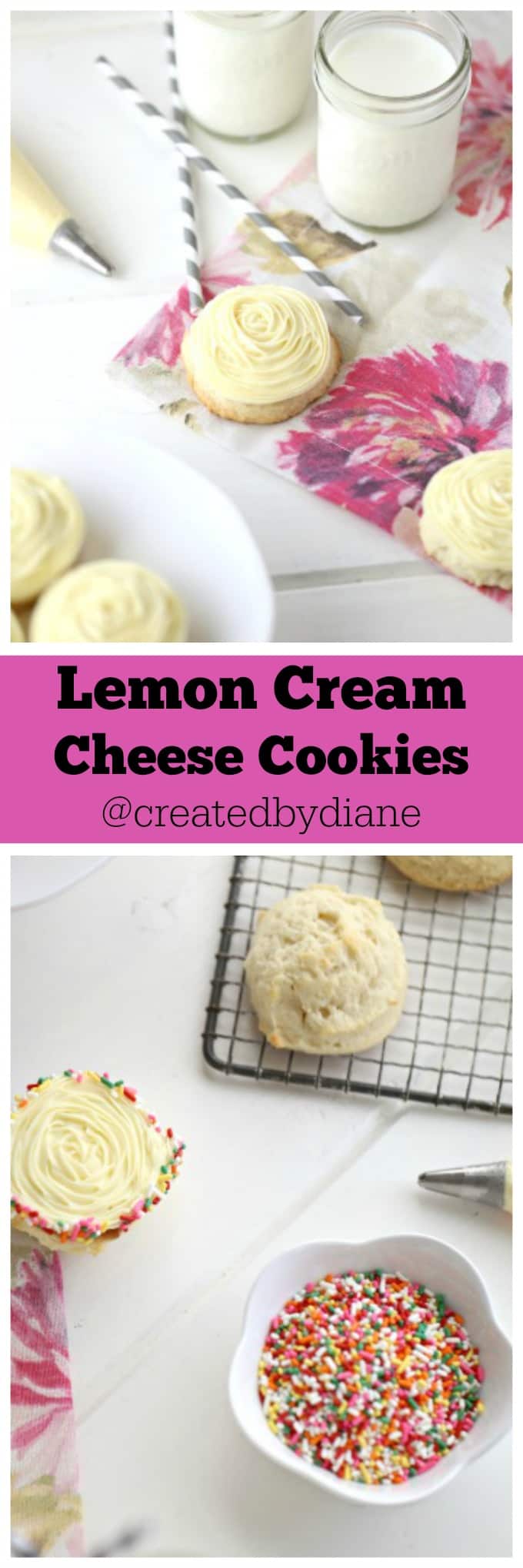 Lemon Cream Cheese Cookies @createdbydiane