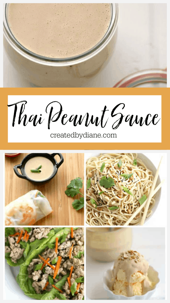 THAI PEANUT SAUCE recipe from createdbydiane.com