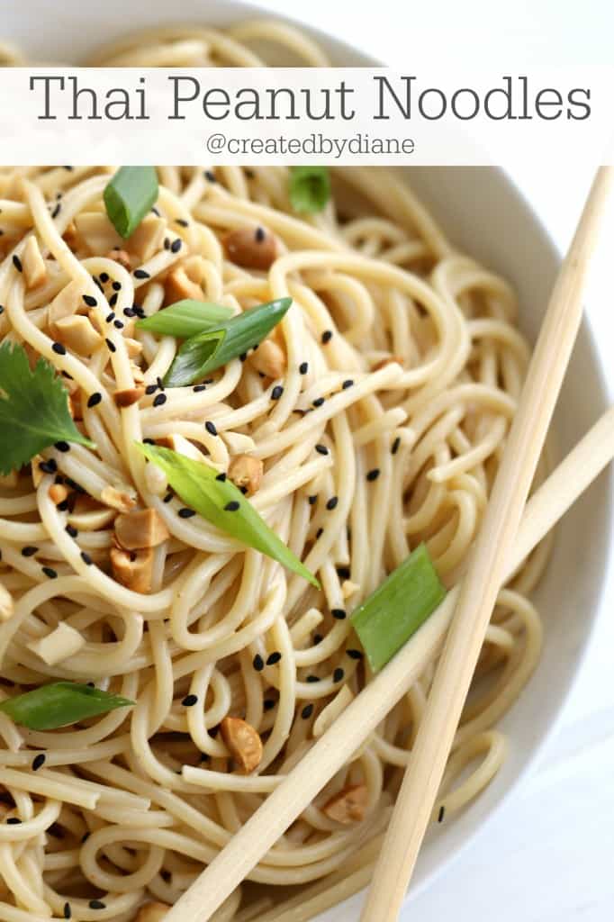 Thai Peanut Noodles Recipe form @createdbydiane