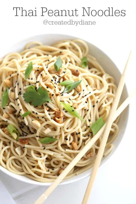 Thai Peanut Noodles Recipe from @createdbydiane