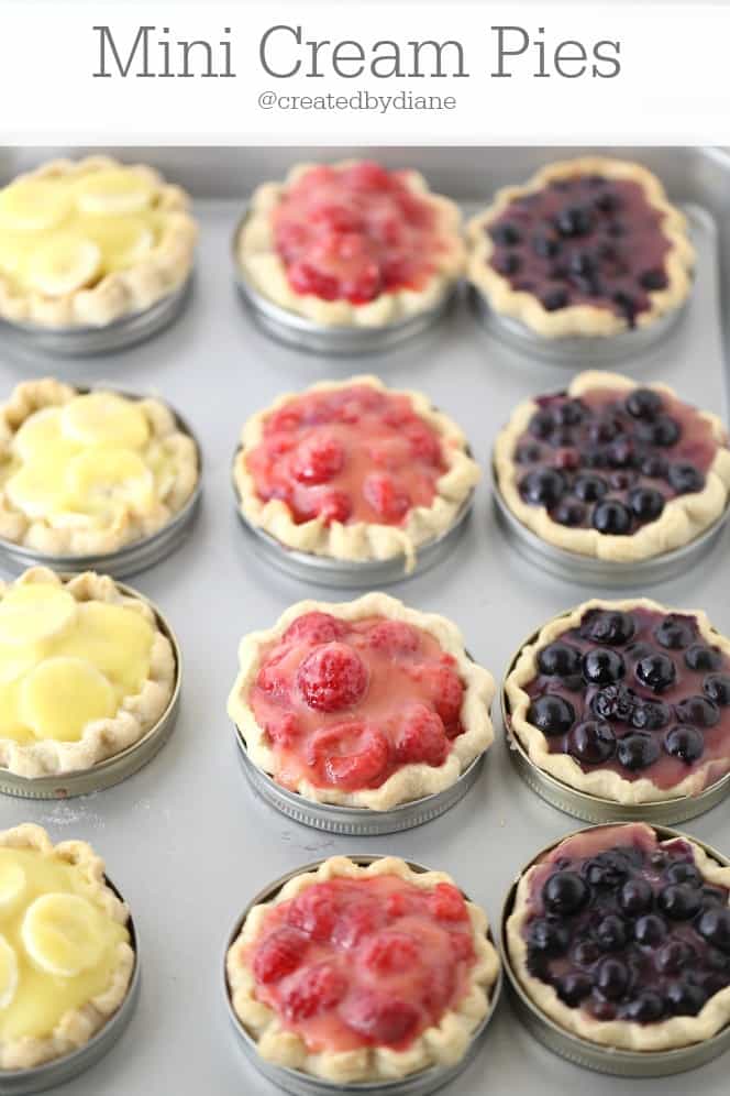 Mini Cream Pies @createdbydiane