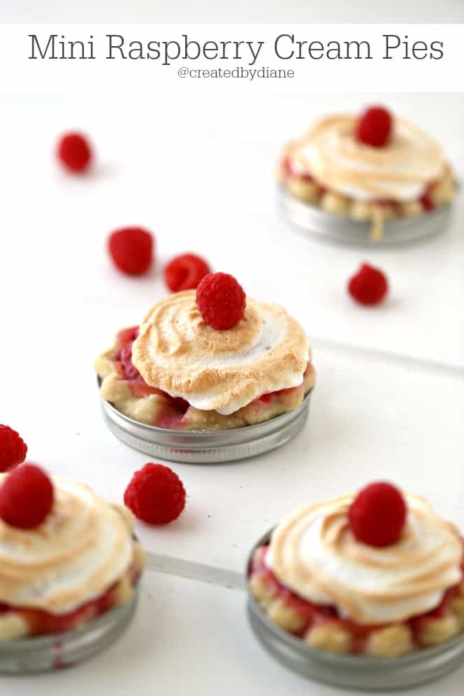 Mini Raspberry Cream Pies @createdbydiane