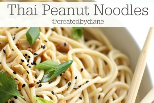 delicious Thai Peanut Noodles Recipe form @createdbydiane