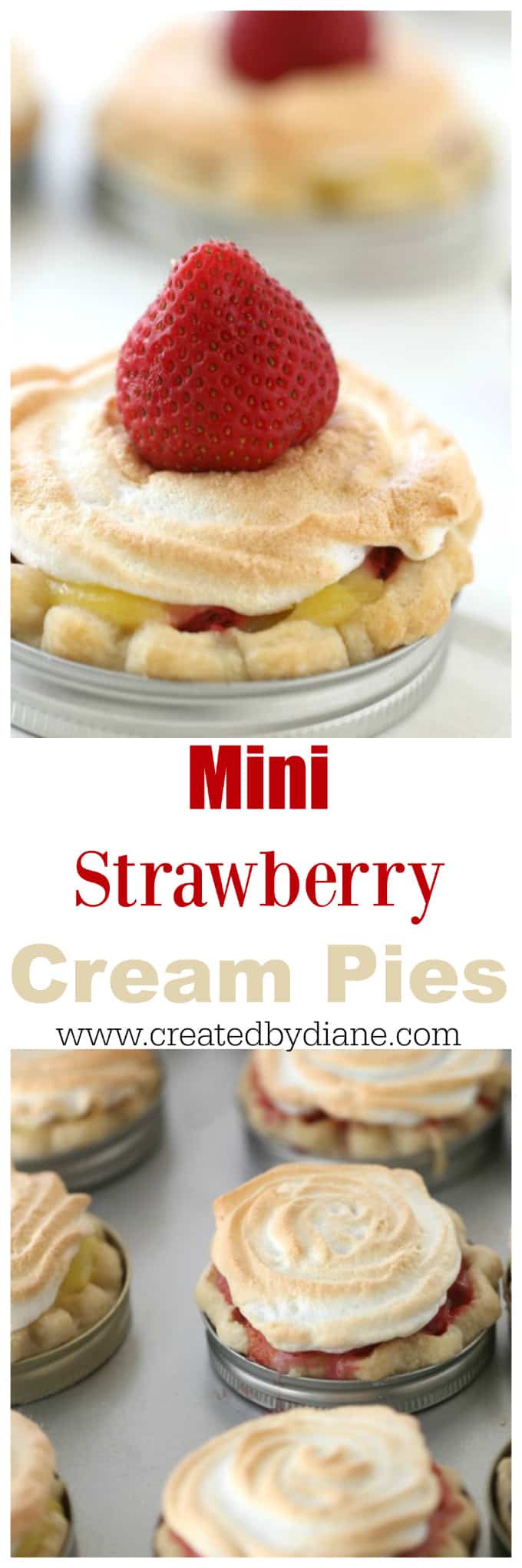 mini strawberry cream pies www.createdbydiane.com