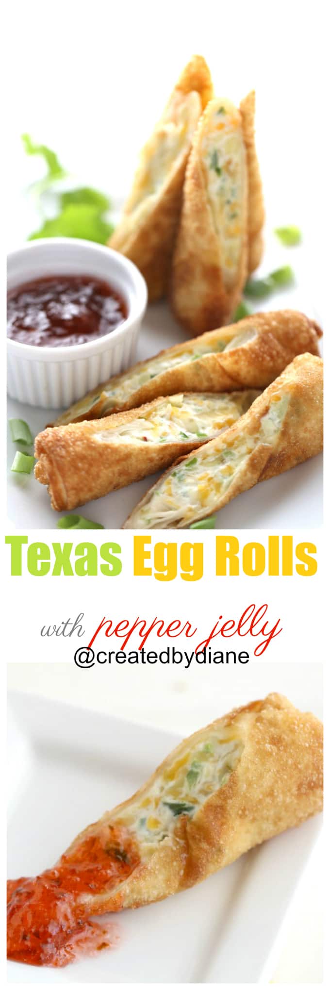 texas egg rolls with pepper jelly recipe @createdbydiane