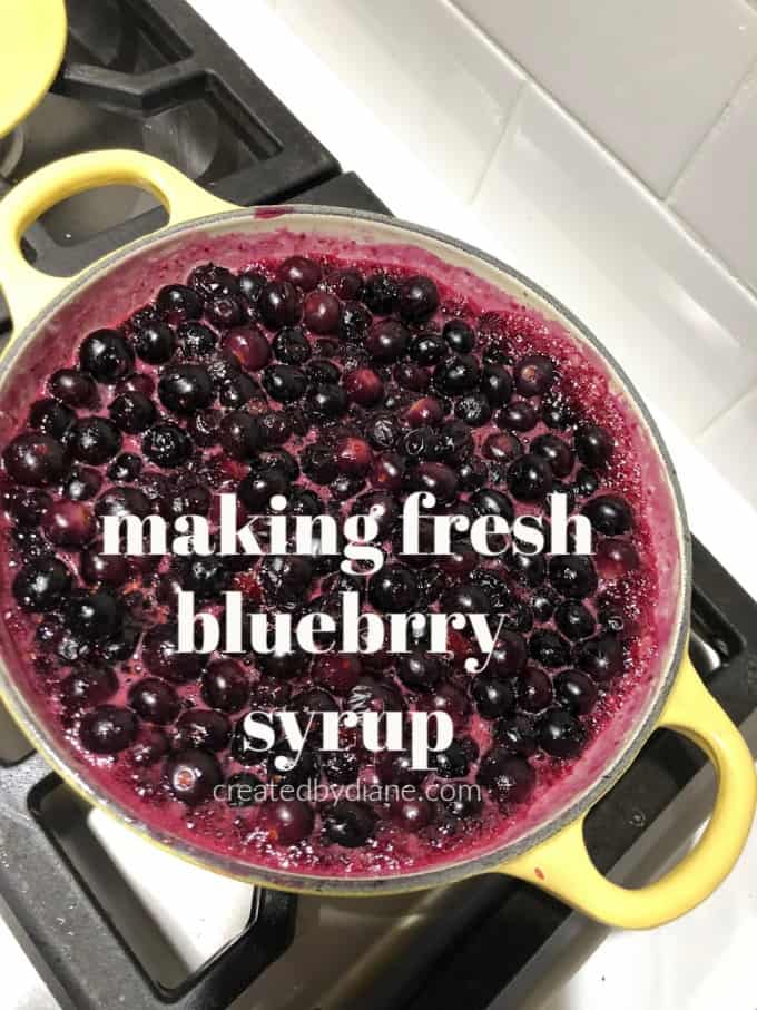 making blueberry syrup createdbydiane.com