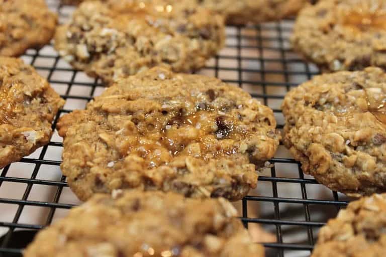 Salted Caramel-Oatmeal Chocolate Chip Cookies