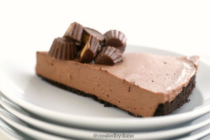 @createdbydiane Chocolate Peanut Butter No Bake Cheesecake