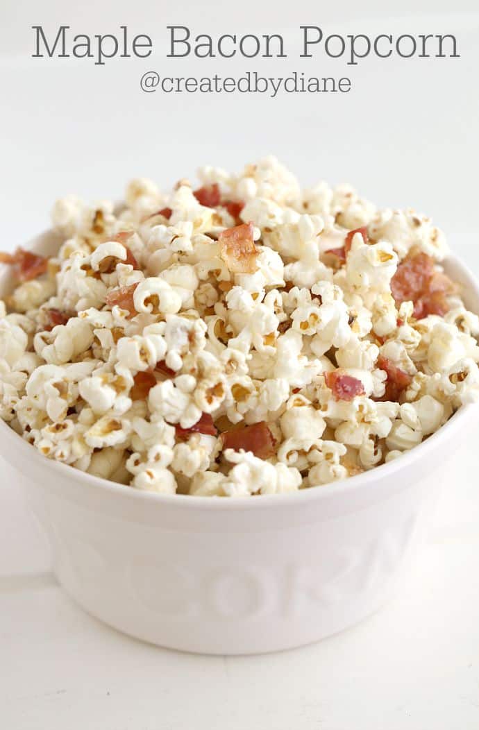 maple bacon popcorn sweet and savory @createdbydiane