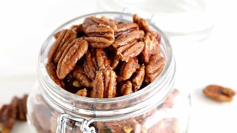 Candied Pumpkin Spice Pecans @createdydiane