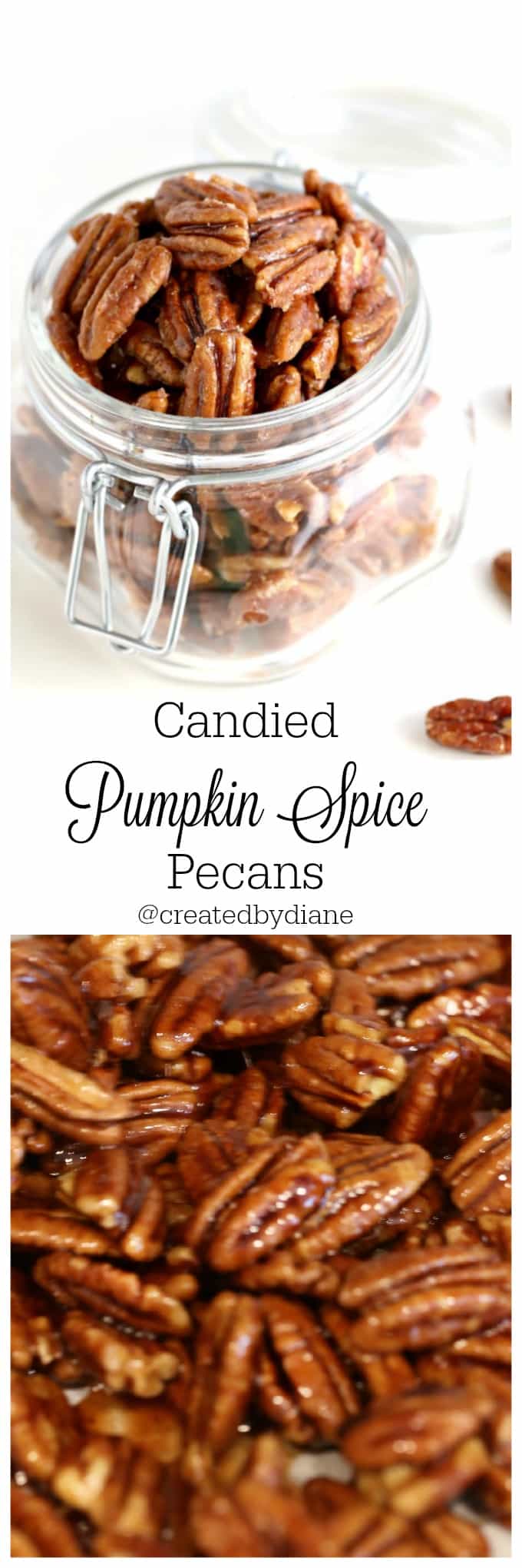 Candied Pumpkin Spice Pecans @createdydiane