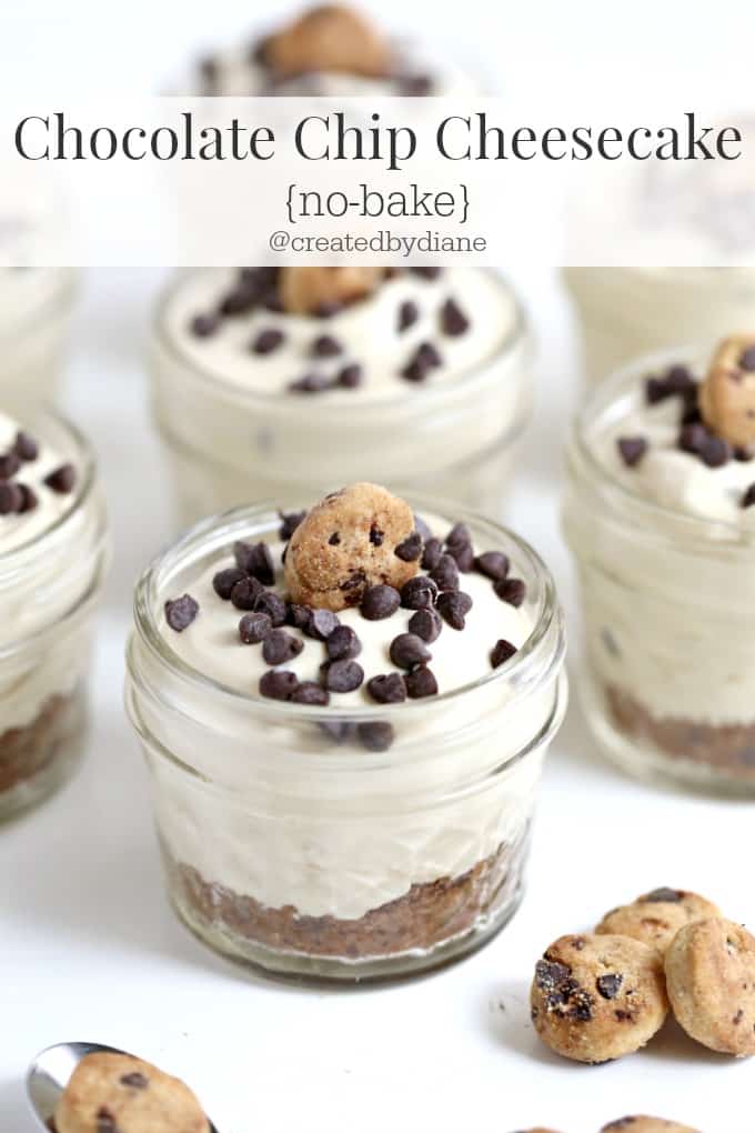 Chocolate Chip Cheesecake Recipe from @createdbydiane