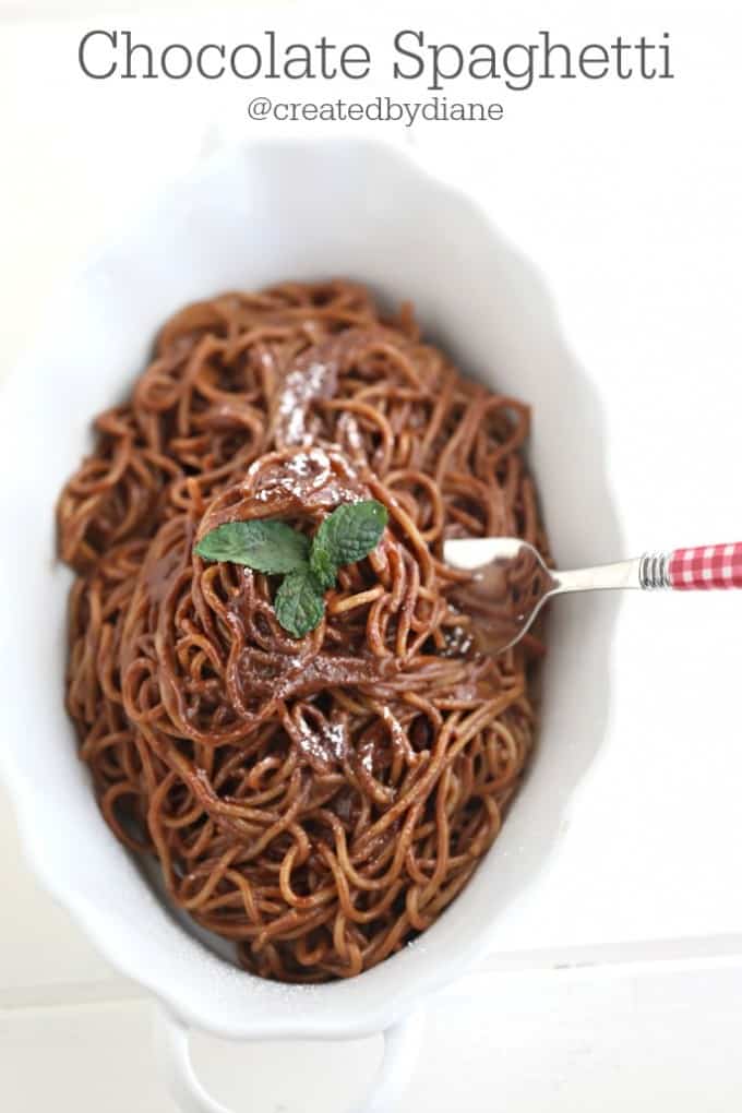 Chocolate Spaghetti Recipe @createdbydiane