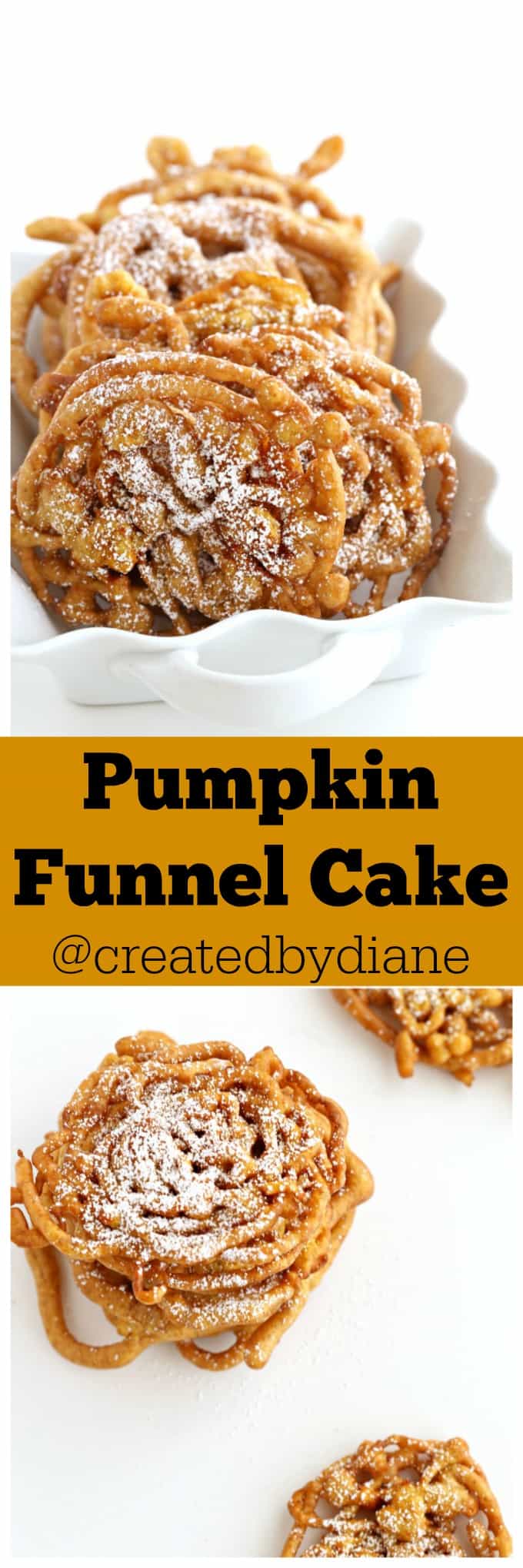 Pumpkin Funnel Cake @createdbydiane