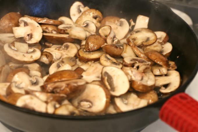 cooking mushrooms for mushroom baked ziti