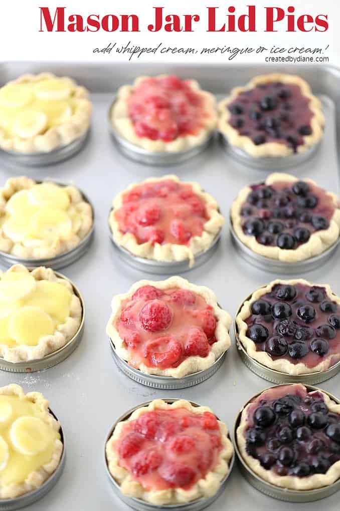 mason jar lid pies createdbydiane.com