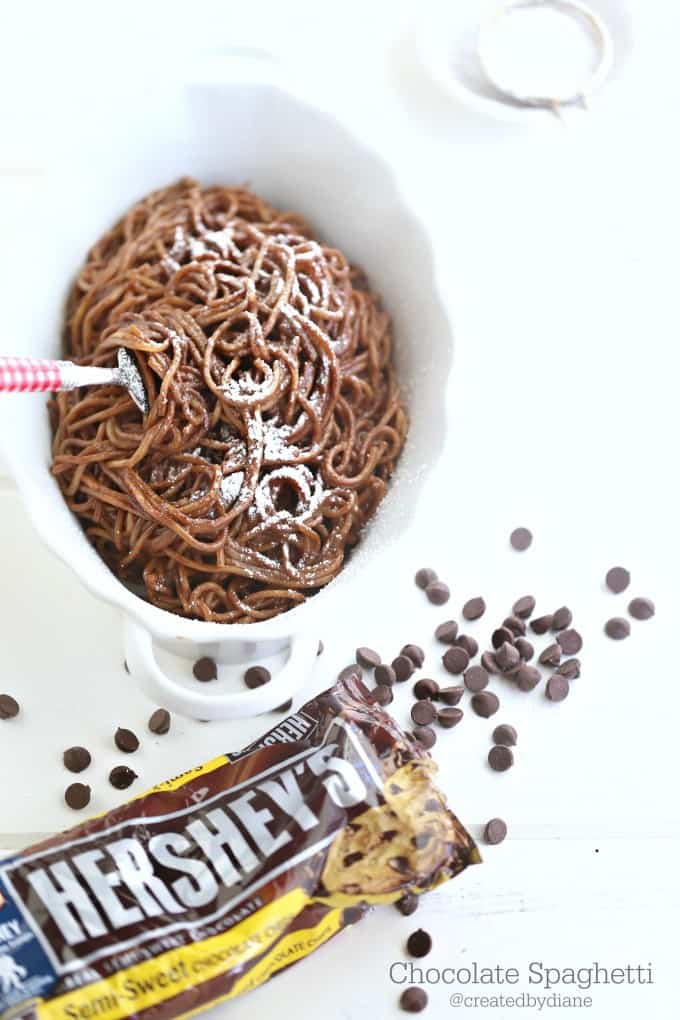 recipe for chocolate spaghetti @createdbydiane