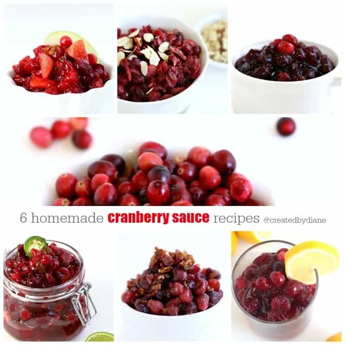 6 homemade cranberry sauce recipes from @createdbydiane