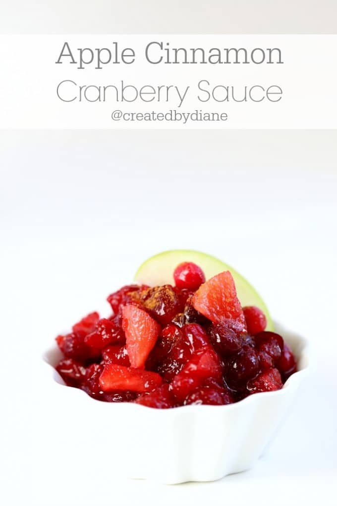 Apple Cinnamon Cranberry Sauce @createdbydiane