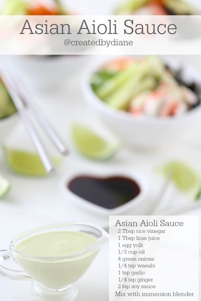 Asian Aioli Sauce Recipe from @createdbydiane