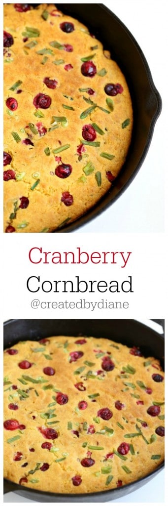 Cranberry Cornbread Recipe at @createdbydiane