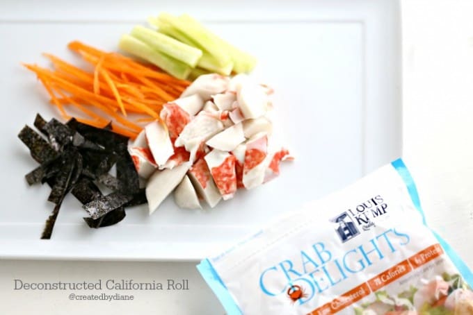 Deconstructed California Roll @createdbydiabe