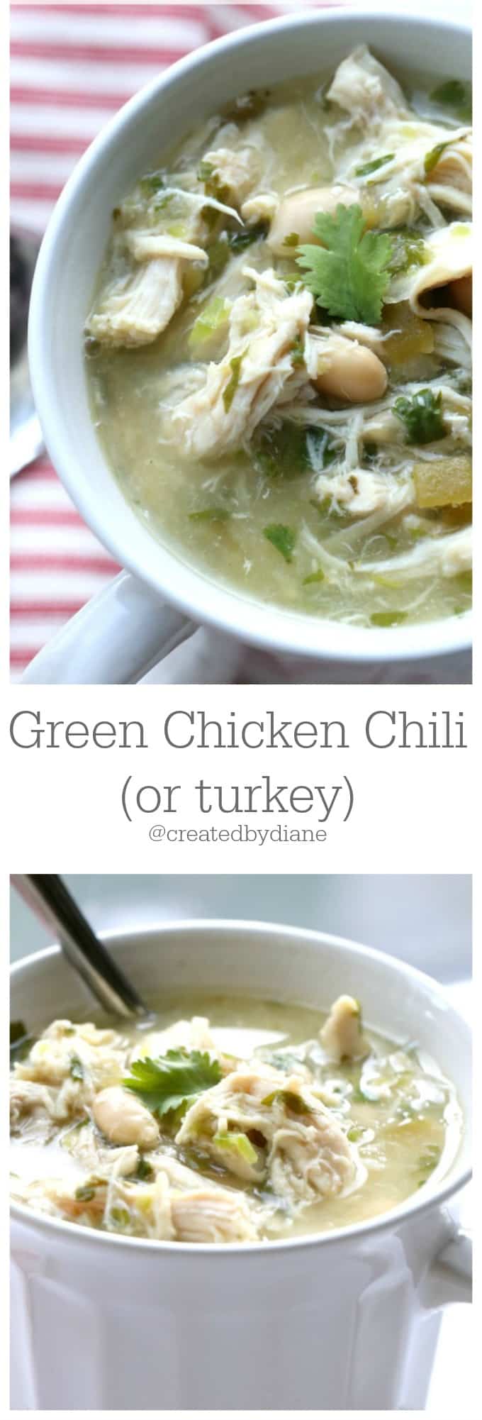 Green Chicken (or turkey) Chili @createdbydiane