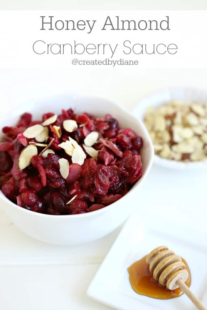 Honey Almond Cranberry Sauce @createdbydiane